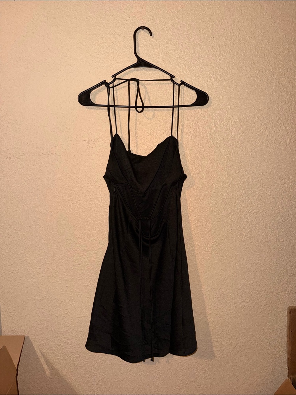 Cotton Candy Black Spaghetti-Strap Mini Dress - Picture 3 of 4